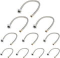 10-Pack 16-Inch Toilet Hose, 3/8" Comp x 7/8" Ballcock, Stainless Steel Toilet Connector Supply Line