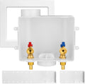 1-Pack HeSun Washing Machine Outlet Box, 1/2 Inch Crimp Pex Inlet x 3/4 Inch MHT Outlet Connection, Pex Washer Laundry Box with Center Drain