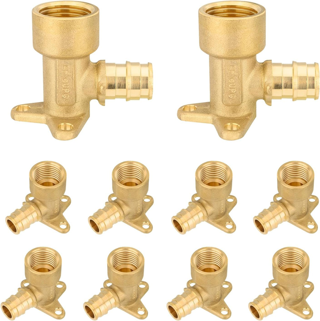 10-Pack Pex A Fitting, 1/2 Inch Expansion Drop Ear Elbow,1/2" Female NPT Thread x 1/2" Pex A Expansion,ASTM F1960