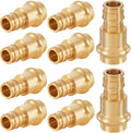 10-Pack HeSun Copper Press Fitting Adapter,1/2" PRESS X 1/2" PEX-A Expansion F1960 Coupling, LF Brass