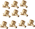(Pack of 10) EFIELD Pex Drop-Ear Elbow Brass Crimp Fitting 1/2 Inch x 1/2 Inch Female NPT, ASTM F1807